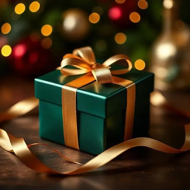 An elegantly wrapped gift box