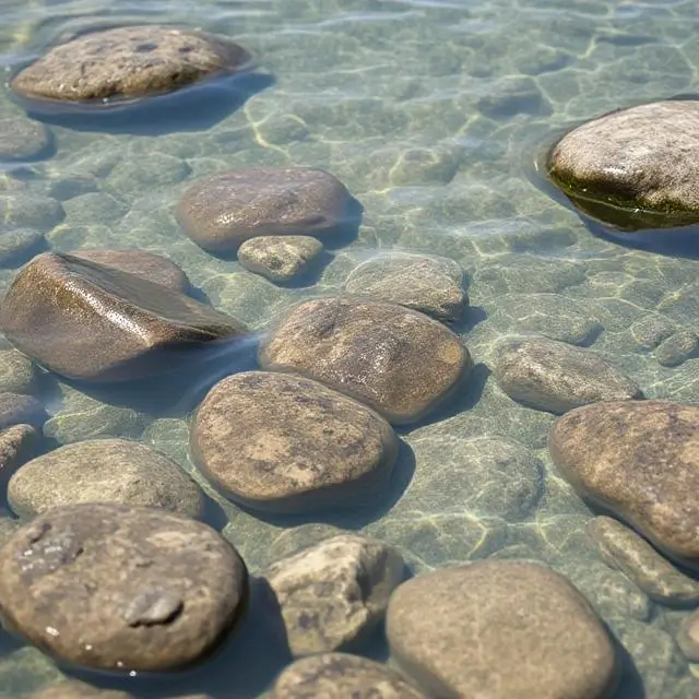 Clear water with rocks, symbolizing detoxification